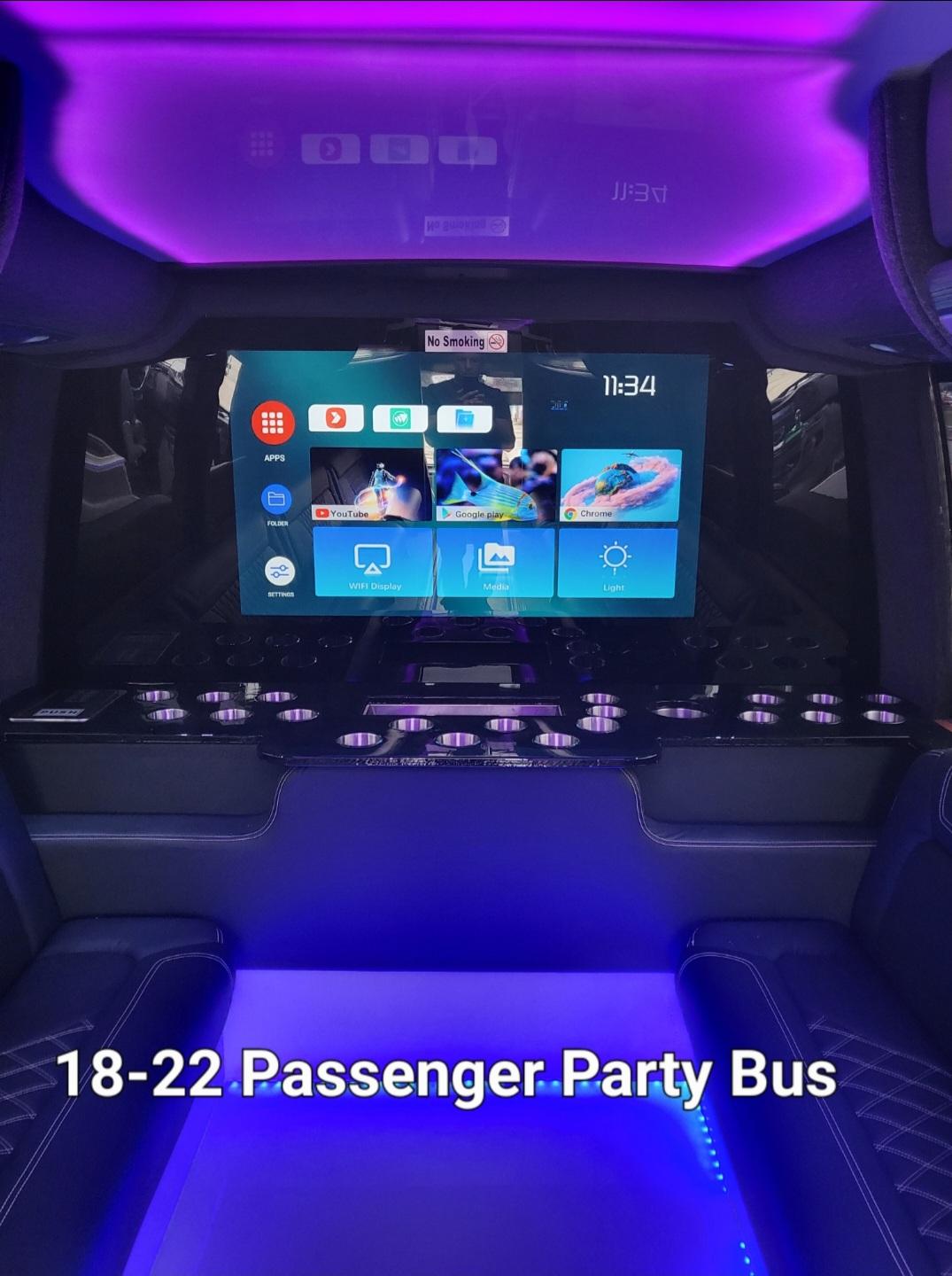 18-22 Passenger Party Bus int. bar