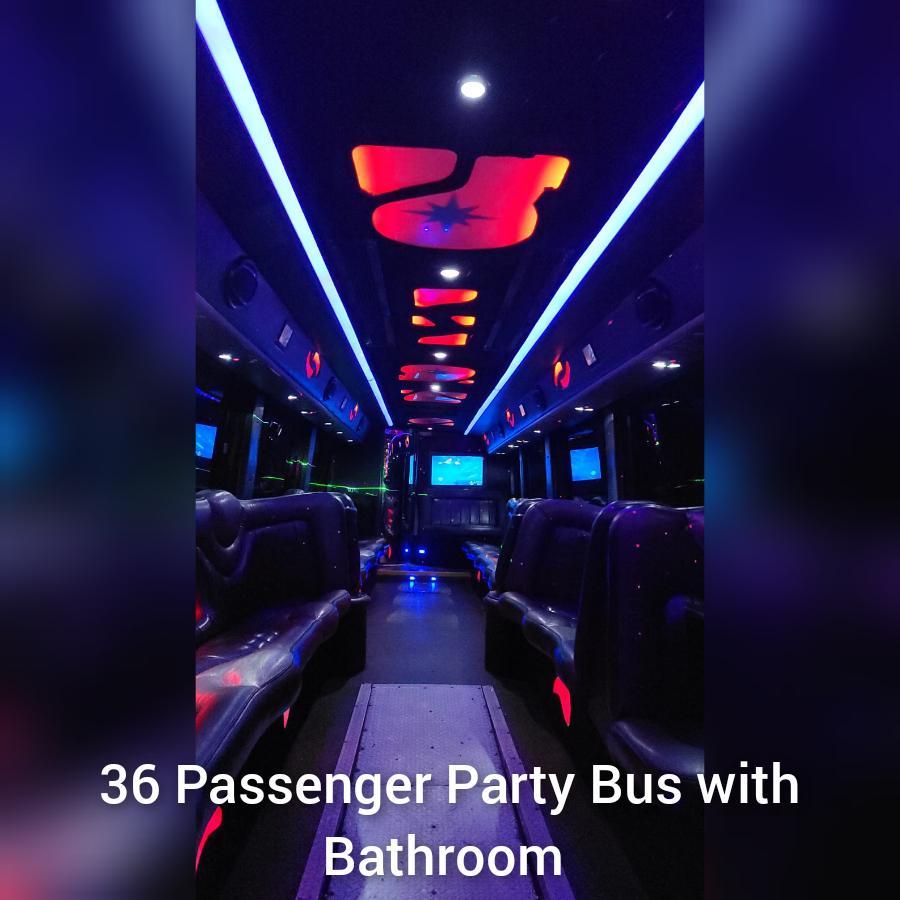 36 Passenger Party Bus with Bathroom
